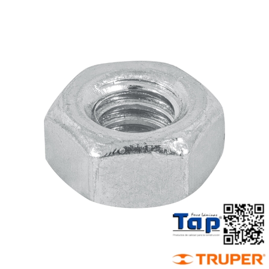 Imagen de TUERCAS HEXA ACERO GALVANIZADO 006 1/4" BOL 250
