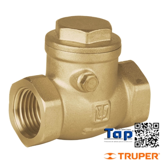 Imagen de VALVULA  CHECK HORIZONTAL LATON 013 1/2" FOSET