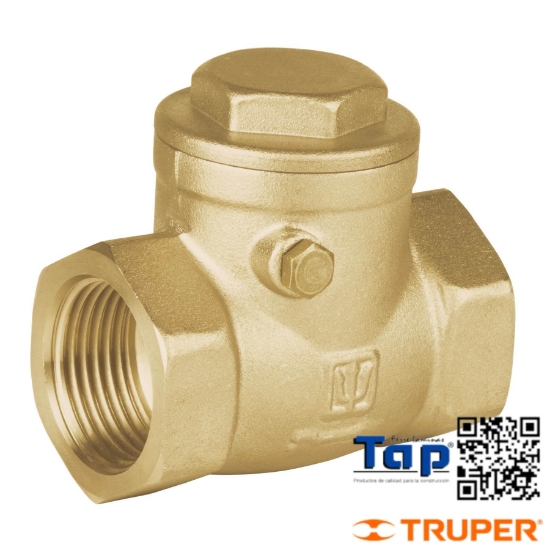 Imagen de VALVULA  CHECK HORIZONTAL LATON 019 3/4" FOSET