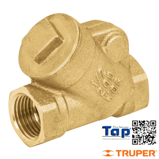 Imagen de VALVULA  CHECK LATON 013 1/2" FOSET