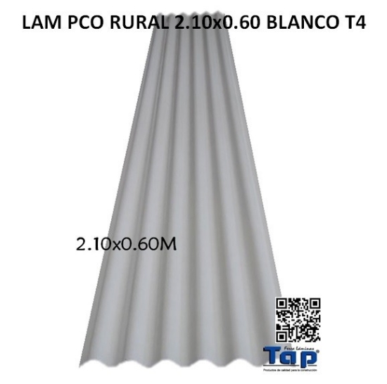 Imagen de LAM PCO RURAL 2.10X0.60 BCO LECHOSO T4