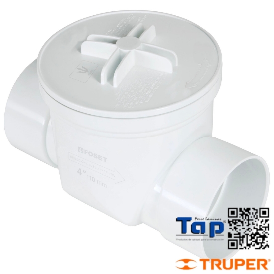 Imagen de VALVULA ANTIRRETORNO ABS 100 4" FOSET