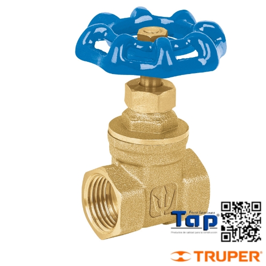 Imagen de VALVULA COMPUERTA LATON ROSCABLE 013 1/2" FOSET