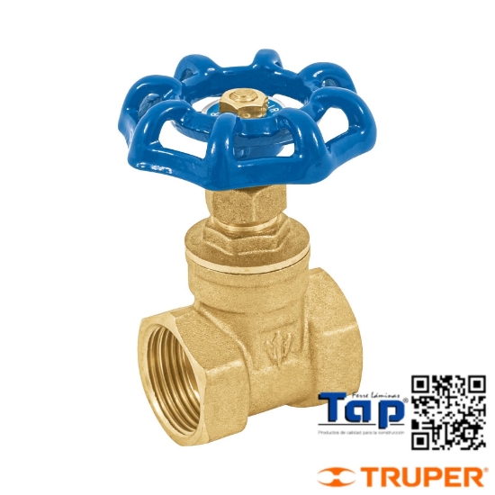 Imagen de VALVULA COMPUERTA LATON ROSCABLE 019 3/4" FOSET