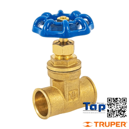 Imagen de VALVULA COMPUERTA LATON SOLDABLE 019 3/4" FOSET