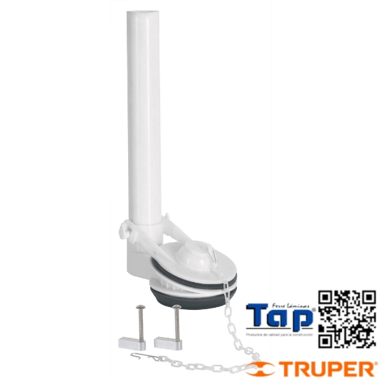 Imagen de VALVULA DESCARGA 050 2" P WC 1 PZA CADENA INOX FOSET