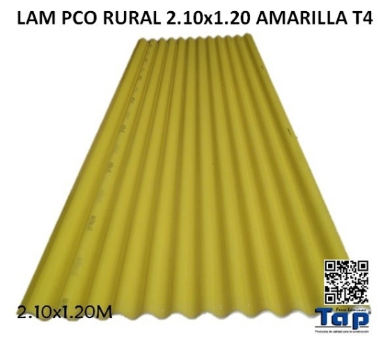 Imagen de LAM PCO RURAL 2.10X1.20 AMARILLA T4