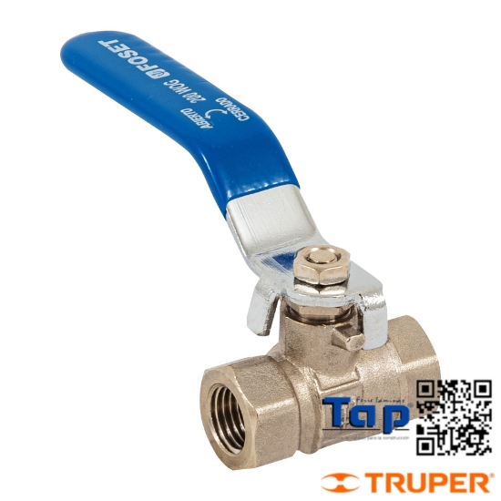 Imagen de VALVULA ESFERA LATON ROSCABLE 006 1/4" FOSET