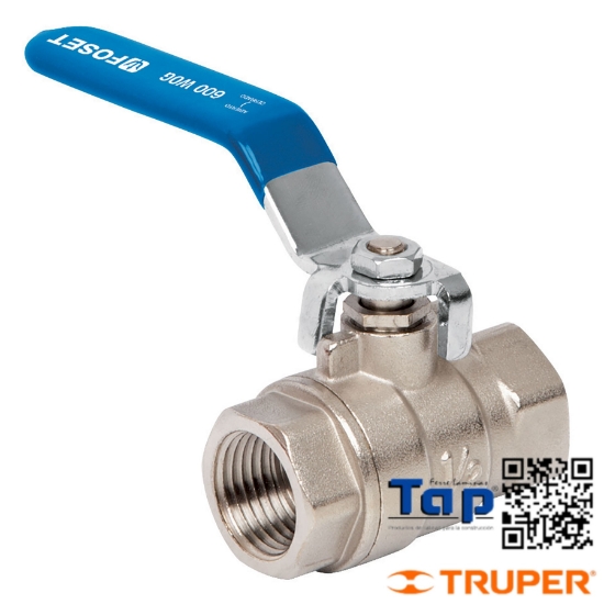 Imagen de VALVULA ESFERA LATON ROSCABLE 013 1/2" ALTA PRESION