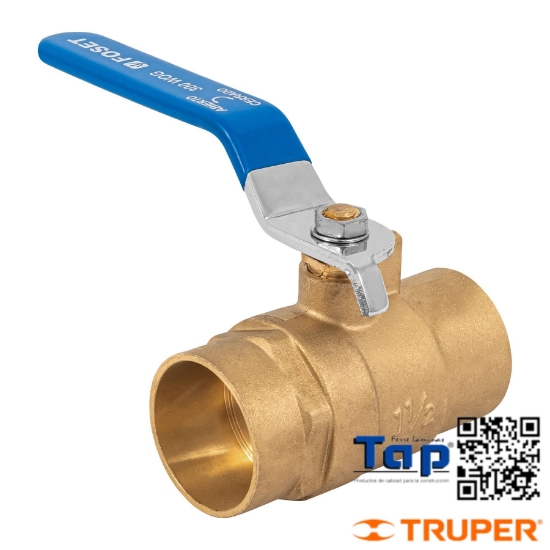 Imagen de VALVULA ESFERA LATON SOLDABLE 038 1-1/2" FOSET