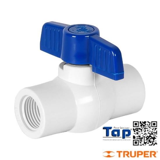 Imagen de VALVULA ESFERA PVC 013 1/2" ROSCABLE FOSET