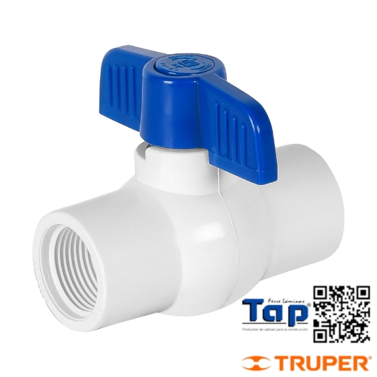 Imagen de VALVULA ESFERA PVC 019 3/4" ROSCABLE FOSET