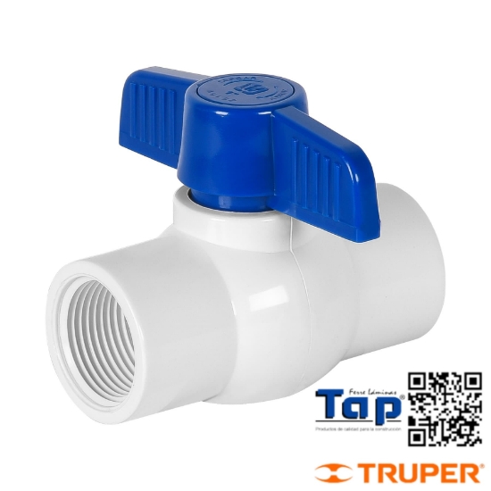Imagen de VALVULA ESFERA PVC 025 1" ROSCABLE FOSET