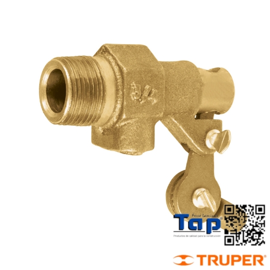 Imagen de VALVULA FLOTADOR LATON 019 3/4" REFORZADA FOSET