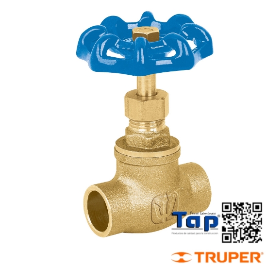 Imagen de VALVULA GLOBO LATON SOLDABLE 013 1/2" FOSET