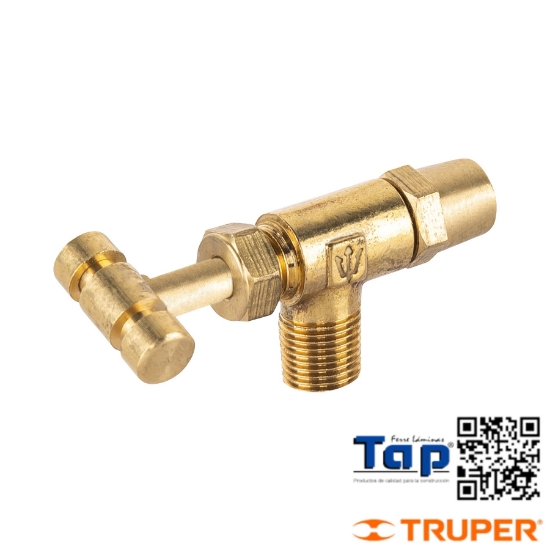Imagen de VALVULA HORIZONTAL LATON 003 1/8" P GAS LP C MANERAL