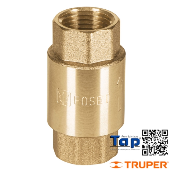 Imagen de VALVULA RETENCION LATON 013 1/2" FOSET