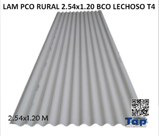 Imagen de LAM PCO RURAL 2.54x1.20 BCO LECHOSO T4