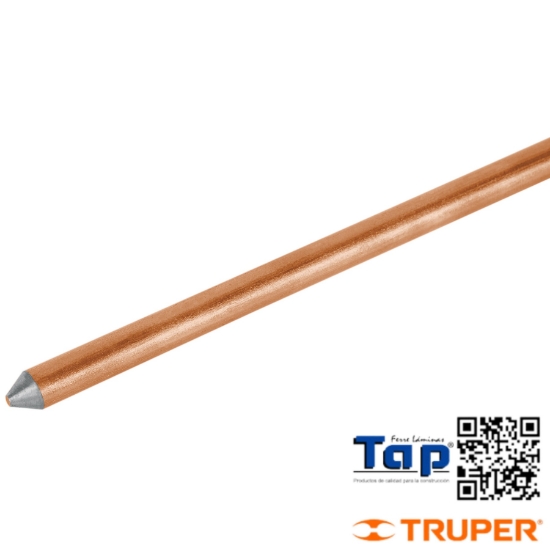 Imagen de VARILLA 1.5 M ACERO REVESTIDO COBRE 013 1/2" VOLTECK