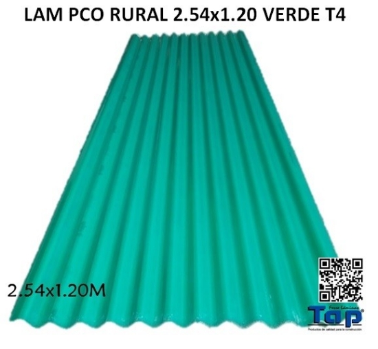 Imagen de LAM PCO RURAL 2.54x1.20 VERDE T4