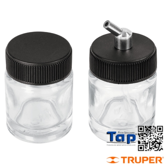 Imagen de VASOS 15 ML Y ADAPTADOR P AEROGRAFO AERO-8 JGO 2