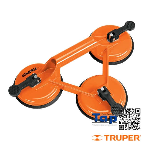 Imagen de VENTOSA ALU P VIDRIO 3 COPAS SUCCION TRUPER