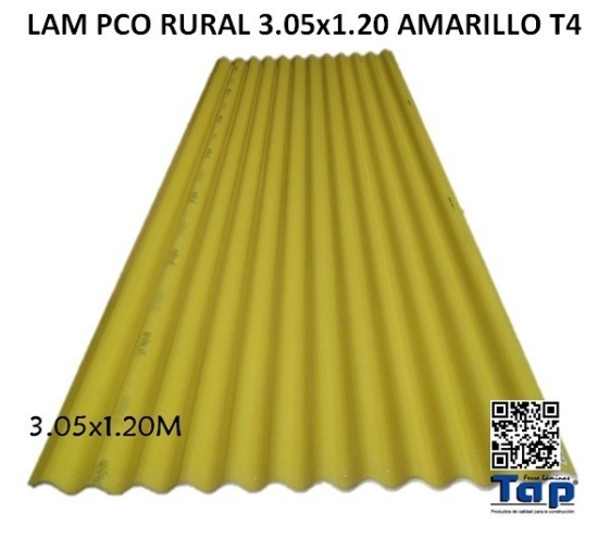 Imagen de LAM PCO RURAL 3.05x1.20 AMARILLA T4