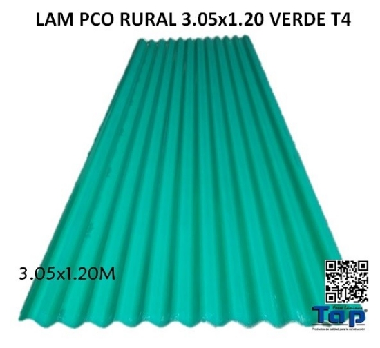 Imagen de LAM PCO RURAL 3.05x1.20 VERDE T4