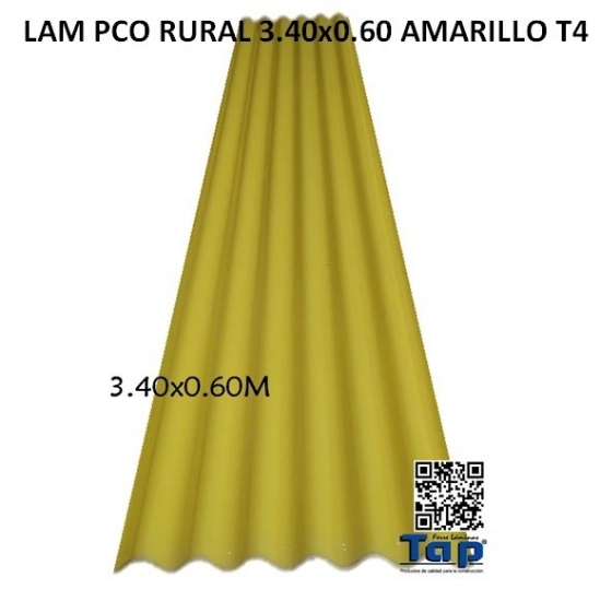 Imagen de LAM PCO RURAL 3.40x0.60 AMARILLA T4