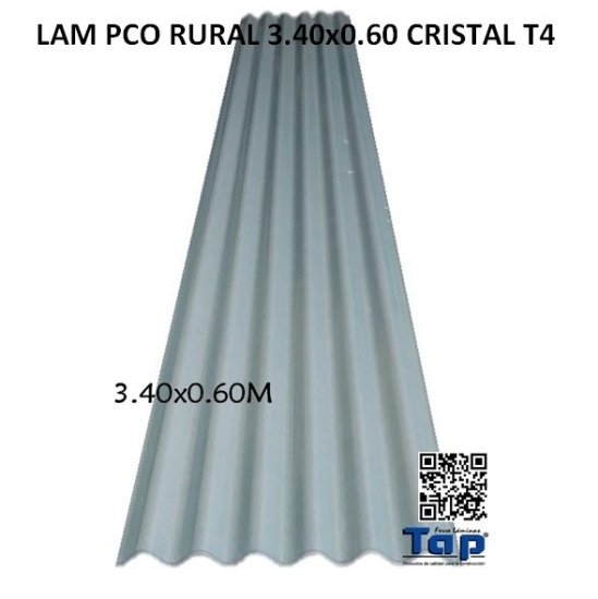 Imagen de LAM PCO RURAL 3.40x0.60 CRISTAL T4
