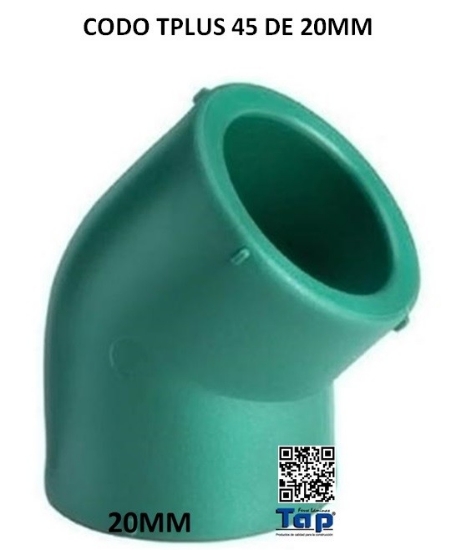 Imagen de CODO TPLUS 45 DE 20MM