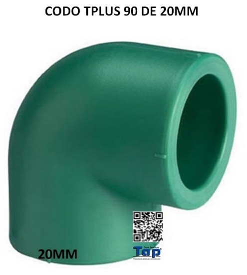 Imagen de CODO TPLUS 90 DE 20MM