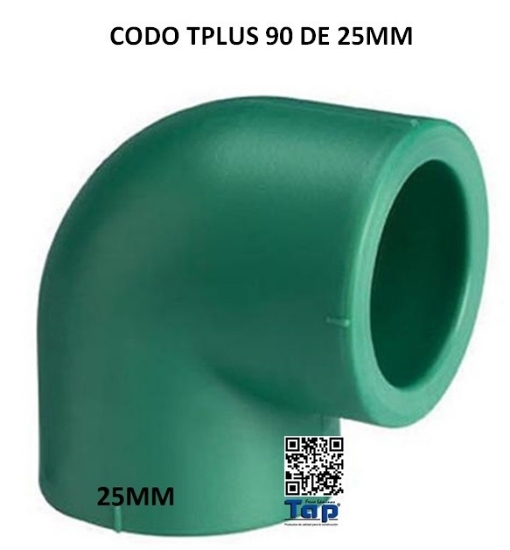 Imagen de CODO TPLUS 90 DE 25MM