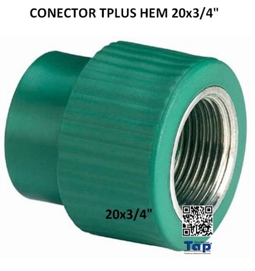 Imagen de CONECTOR TPLUS HEM 20x3/4" TERMOFUSION