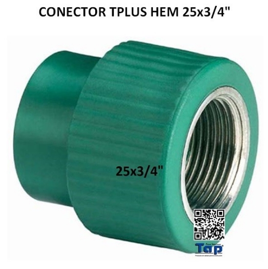 Imagen de CONECTOR TPLUS HEM 25x3/4"