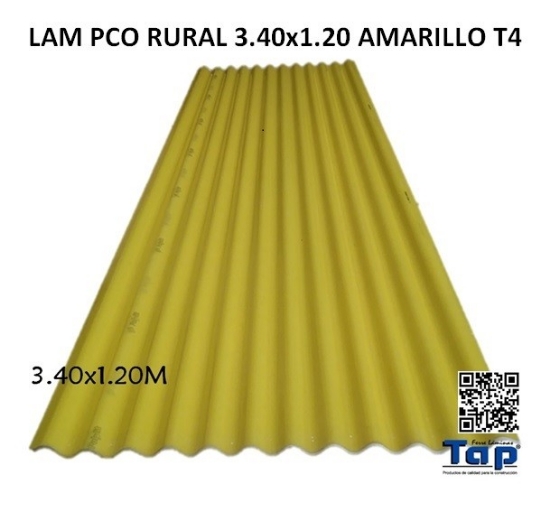 Imagen de LAM PCO RURAL 3.40x1.20 AMARILLA T4