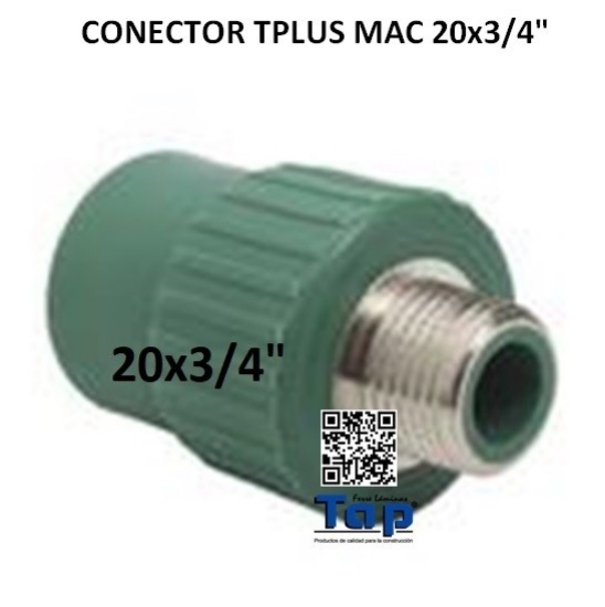 Imagen de CONECTOR TPLUS MAC 20x3/4" TERMOFUSION
