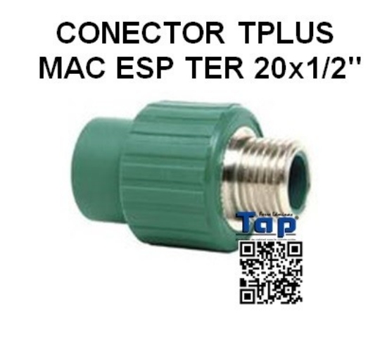Imagen de CONECTOR TPLUS MAC ESP TER 20x1/2"