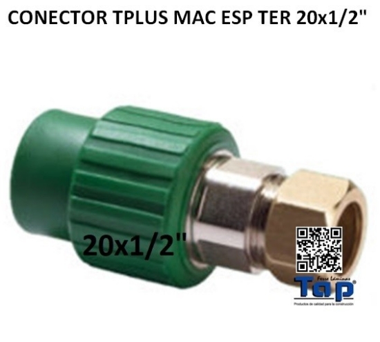Imagen de CONECTOR TPLUS RAPIDO COBRE 20MM 1/2"