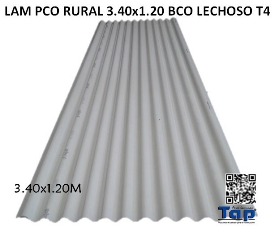 Imagen de LAM PCO RURAL 3.40x1.20 BCO LECHOSO T4