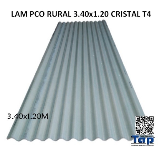 Imagen de LAM PCO RURAL 3.40x1.20 CRISTAL T4