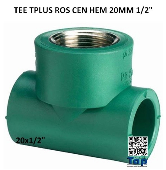 Imagen de TEE TPLUS ROS CEN HEM 20MM 1/2"