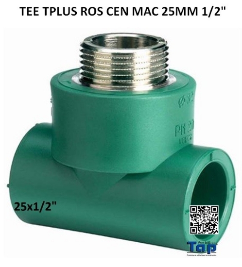 Imagen de TEE TPLUS ROS CEN MAC 25MM 1/2"