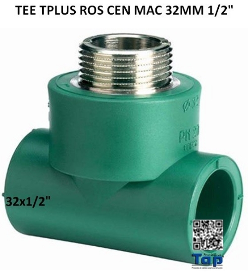 Imagen de TEE TPLUS ROS CEN MAC 32MM 1/2"
