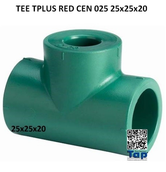 Imagen de TEE TPLUS RED CEN 025 25x25x20