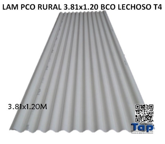 Imagen de LAM PCO RURAL 3.81x1.20 BCO LECHOSO T4