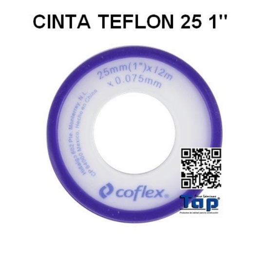 Imagen de CINTA TEFLON 25 1"