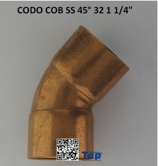 Imagen de CODO COB SS 45° 32 1 1/4"