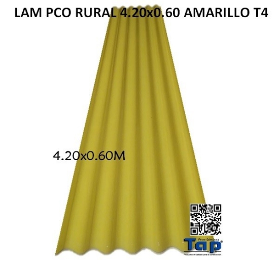 Imagen de LAM PCO RURAL 4.20x0.60 AMARILLA T4