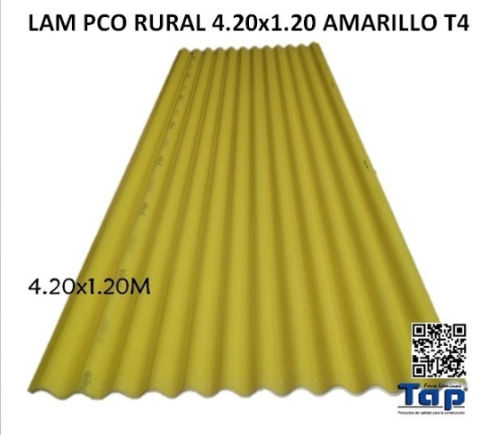Imagen de LAM PCO RURAL 4.20x1.20 AMARILLA T4
